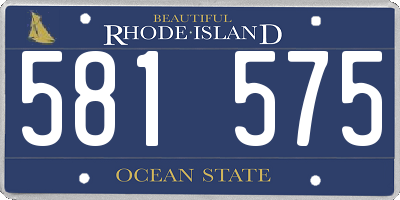 RI license plate 581575