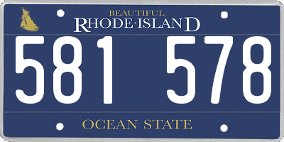 RI license plate 581578