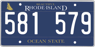 RI license plate 581579