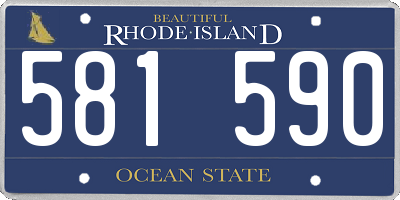 RI license plate 581590