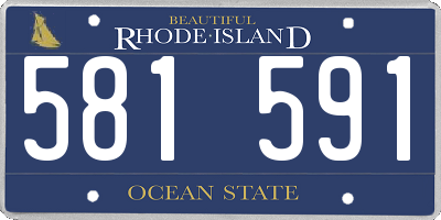 RI license plate 581591