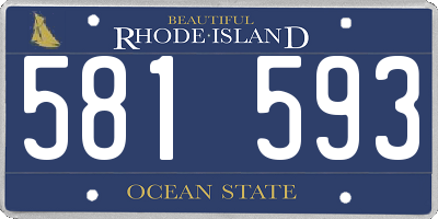 RI license plate 581593