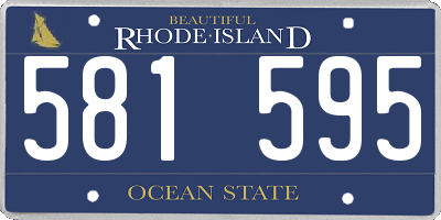 RI license plate 581595