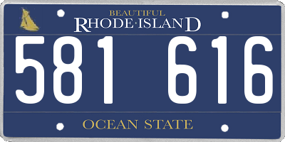 RI license plate 581616