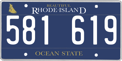 RI license plate 581619