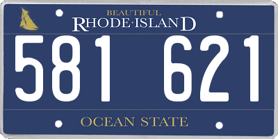 RI license plate 581621