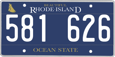 RI license plate 581626