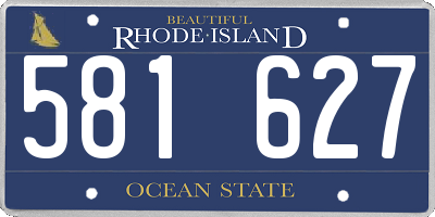 RI license plate 581627