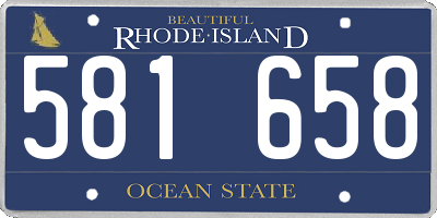 RI license plate 581658