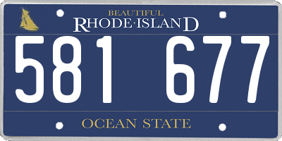 RI license plate 581677