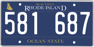 RI license plate 581687