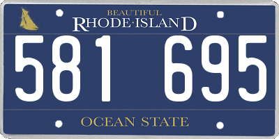 RI license plate 581695