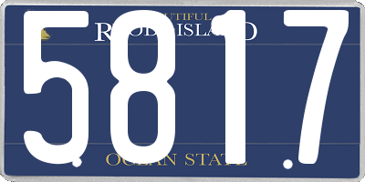 RI license plate 5817