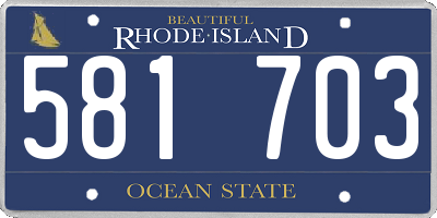 RI license plate 581703