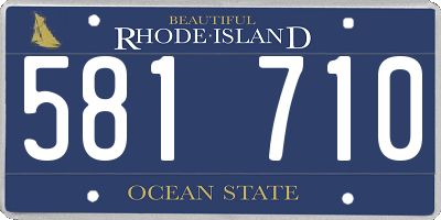 RI license plate 581710
