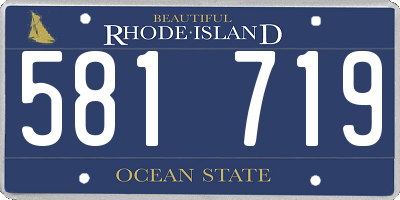 RI license plate 581719