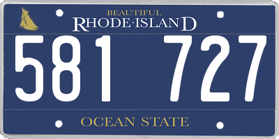 RI license plate 581727