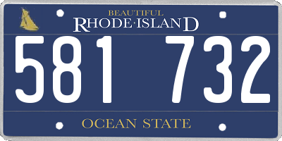 RI license plate 581732