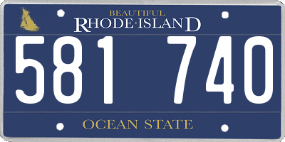 RI license plate 581740