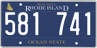 RI license plate 581741