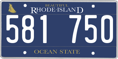 RI license plate 581750