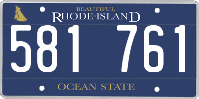 RI license plate 581761