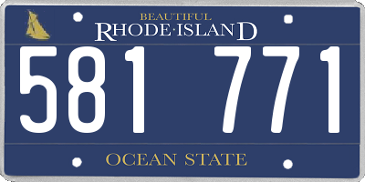 RI license plate 581771