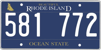 RI license plate 581772