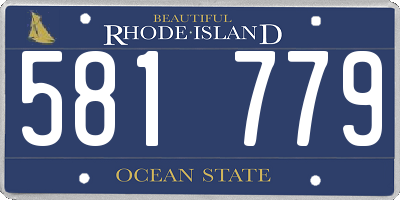 RI license plate 581779