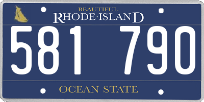 RI license plate 581790