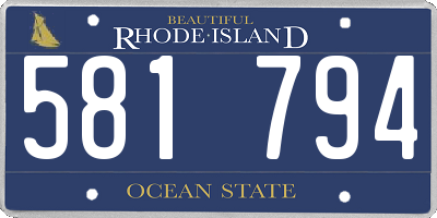 RI license plate 581794
