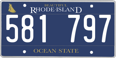 RI license plate 581797