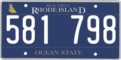 RI license plate 581798