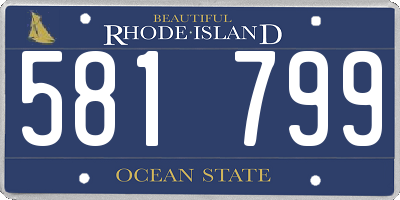 RI license plate 581799