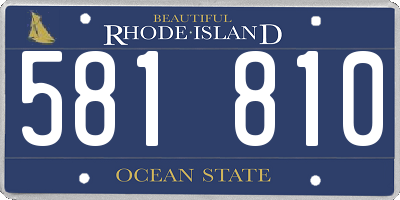 RI license plate 581810