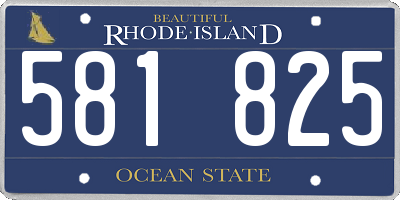 RI license plate 581825