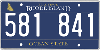 RI license plate 581841
