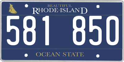 RI license plate 581850