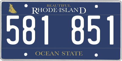 RI license plate 581851