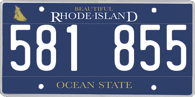 RI license plate 581855
