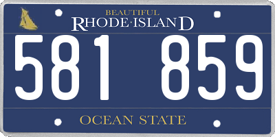 RI license plate 581859