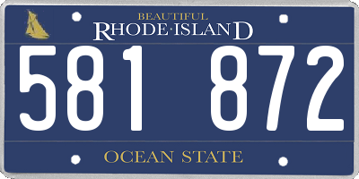 RI license plate 581872