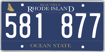 RI license plate 581877