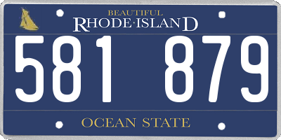 RI license plate 581879