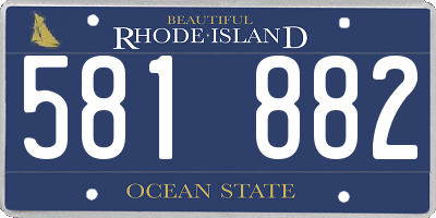 RI license plate 581882