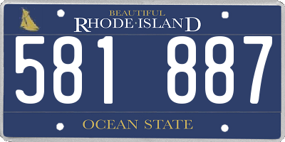 RI license plate 581887