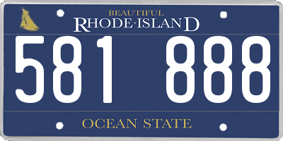 RI license plate 581888