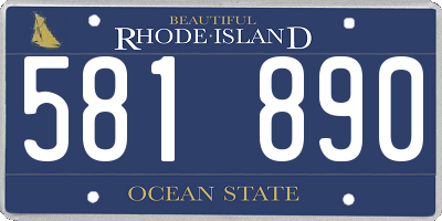 RI license plate 581890