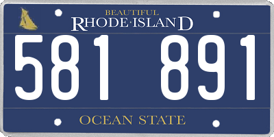 RI license plate 581891