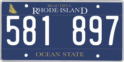 RI license plate 581897